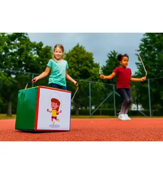 Aktivitetsterninger 10 cm 6 stk terninger med plastlomme